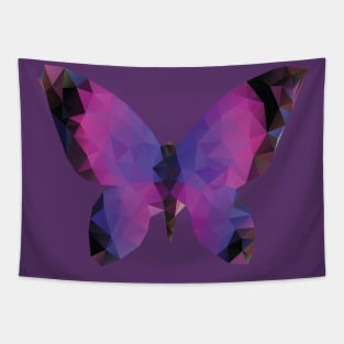 Polygonal Violet Butterfly Tapestry