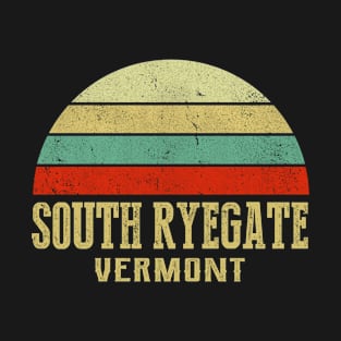 SOUTH RYEGATE VERMONT Vintage Retro Sunset T-Shirt