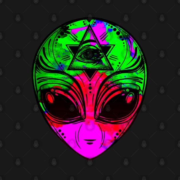 The Pink & Green Alien by Living_Paranormal_Magazine