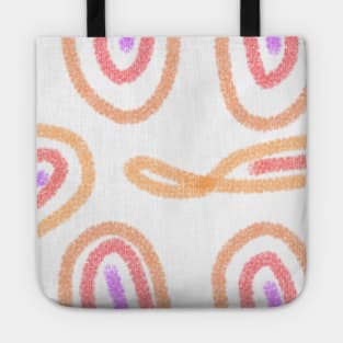 pink blue purple watercolor shapes design Tote