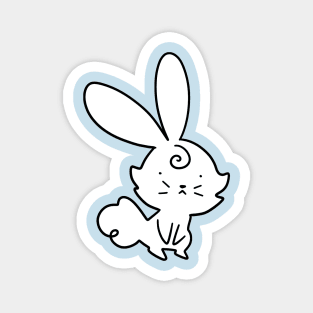 Cute White Bunny Magnet