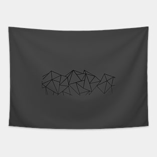 Abstract Ombre Black Tapestry