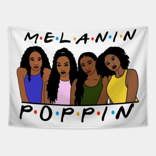 Melanin Women Poppin, Afro Black Girl Magic Tapestry