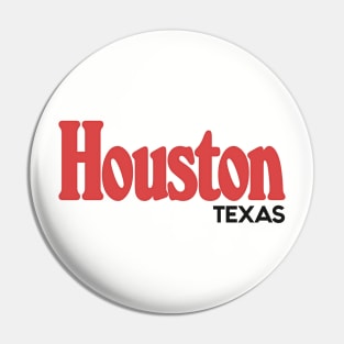 Houston Texas - Retro Design Pin