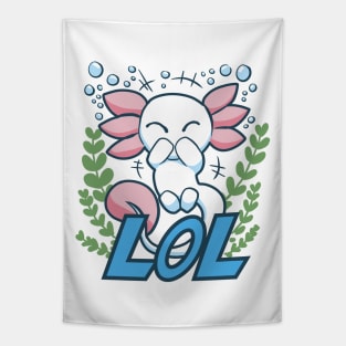 Lolz-alotl - Cute Axolotl Design Tapestry