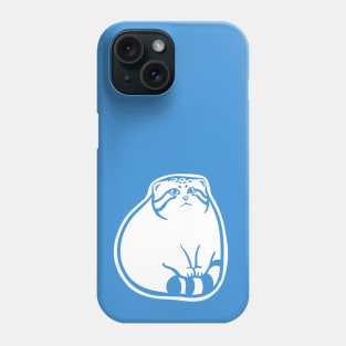 Pallas's cat paws on tail.Stylized art of a cute chonker Phone Case