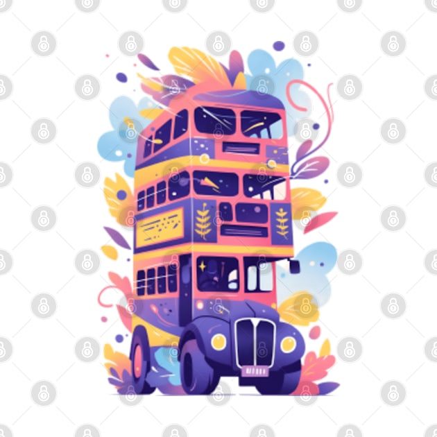 Triple Decker Bus - Colorful - Fantasy by Fenay-Designs