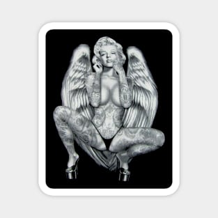 Marilyn Monroe as a Tattooed Angel Print Magnet