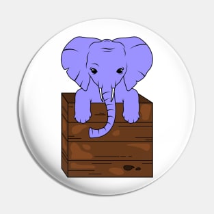 Elephant with Tusks Pin