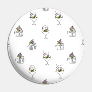 Pattern with continuous line desserts Pin