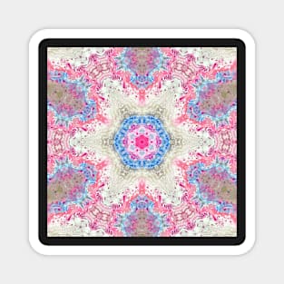 Pink and blue flower Magnet