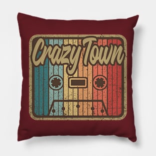 Crazy Town Vintage Cassette Pillow