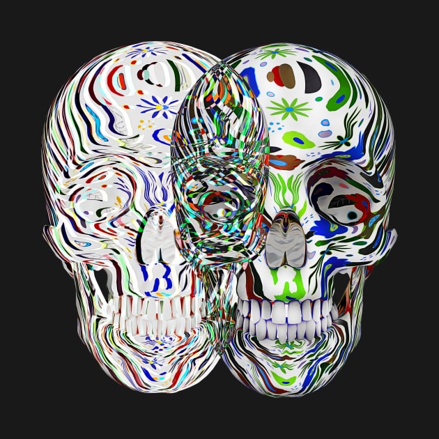 Abstract flower Skull (art1) by 3DVictory