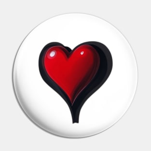 Red heart Pin