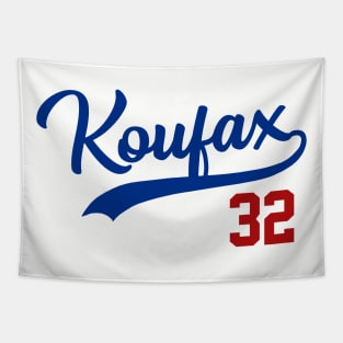 Sandy Koufax 32, LA Dodgers Tapestry