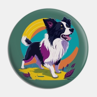 Border Collie Portrait Pin