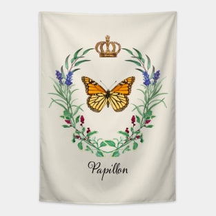 Papillon Monarch Butterfly Flower Garden Cottagecore Gardener Tapestry