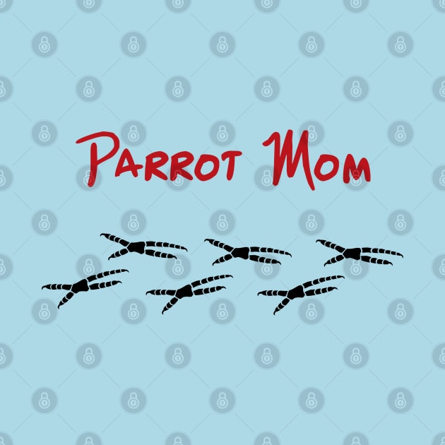 Parrot Mom with Footprints by Einstein Parrot