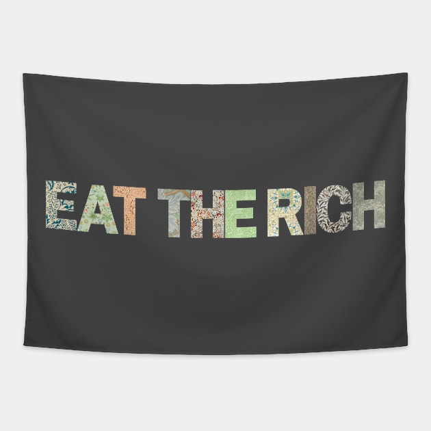 Eat the Rich (light horizontal variant) Tapestry by Everyday Anarchism