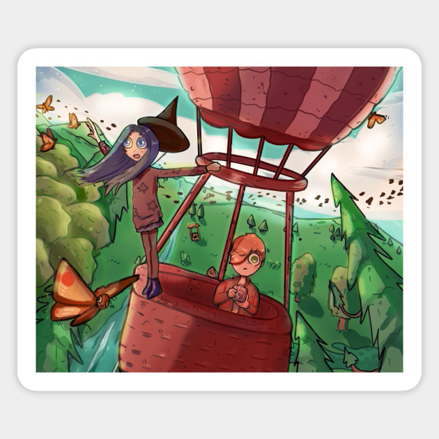 Adventure Hot Air Balloon Sticker