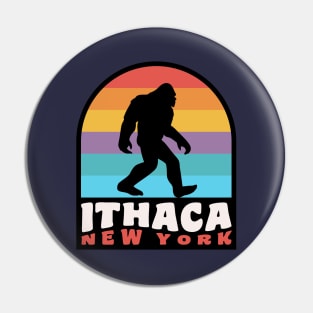 Ithaca New York Bigfoot Sasquatch Finger Lakes Pin