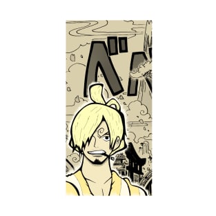 Sanji wano sticker T-Shirt