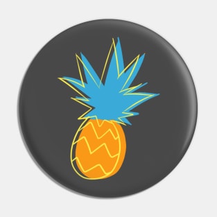 Neon Pop Art Pineapple Frenzy Pin