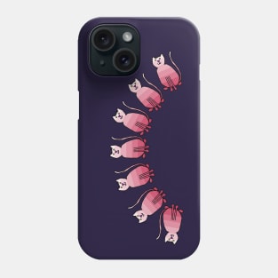 Viva Magenta Rainbow Cats Phone Case