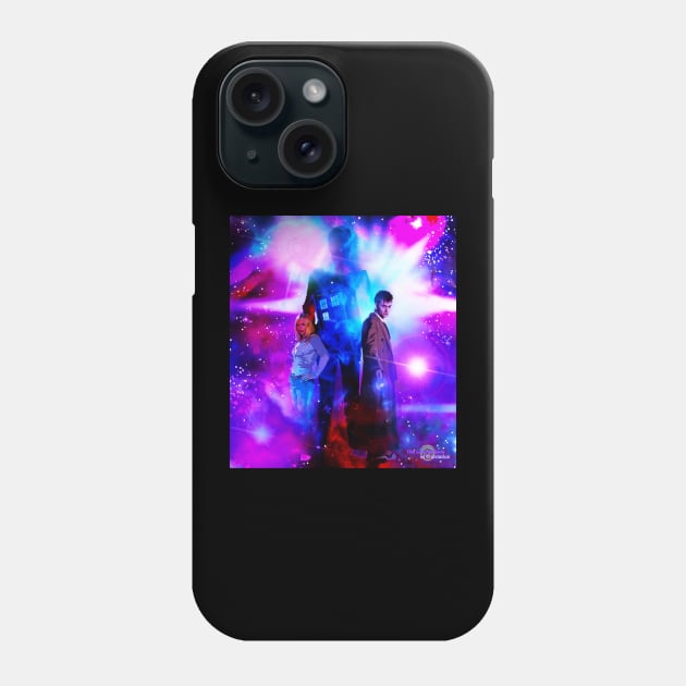 Time and space 10th Doctor and Rose Phone Case by EnceladusWaters