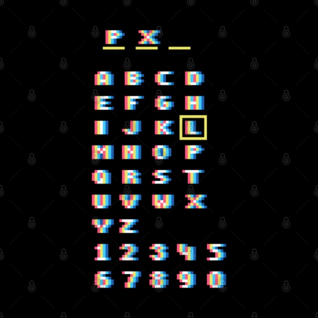 Enter Your Initials Pixel Art Retro Arcade by Contentarama