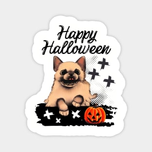 Halloween Season Ghost Puppy Pumpkin with Australian Cattle Dog Magnet