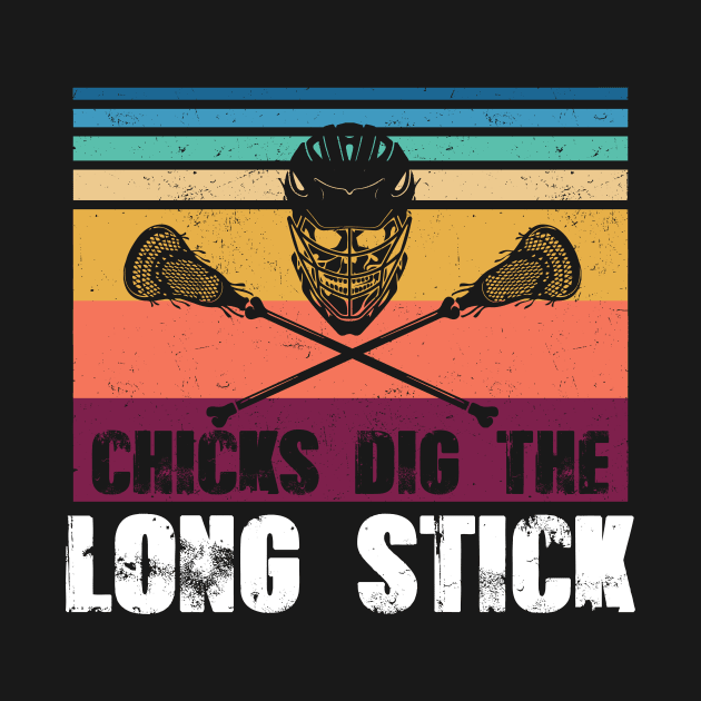 Vintage Chicks Dig The Long Stick Lacrosse by NatalitaJK