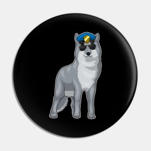 Wolf Police Cop Police hat Pin