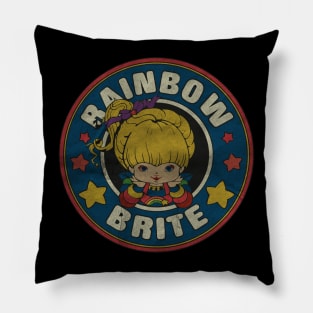 Rainbow Brite Vintage Texture Pillow