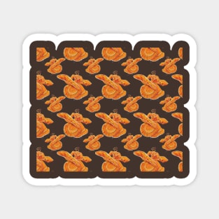 Orange Ballet Folklórico Dancers Pattern (Baile Folklórico) Magnet