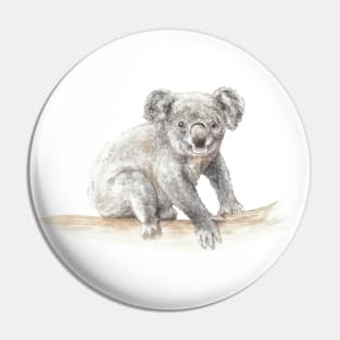 Watercolor Koala Australian Animal Art Pin