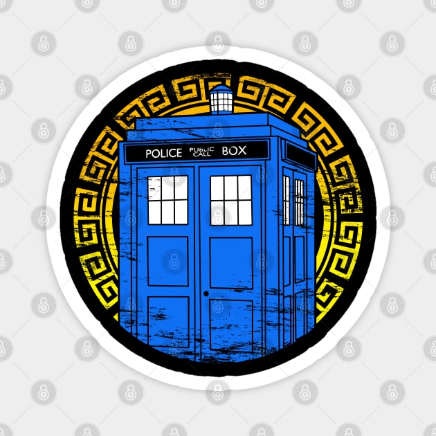 Circle Tardis Magnet by Meca-artwork