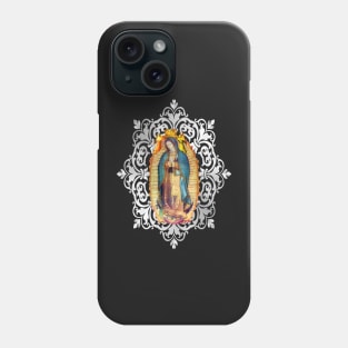 Our Lady of Guadalupe Mexico Mexican Virgen Virgin Pro Life Mexico Silver 108 Phone Case