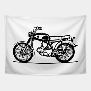 S90 Motorcycle Sketch Art Tapestry