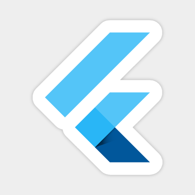 Flutter Logo - Flutter - Magnet | TeePublic