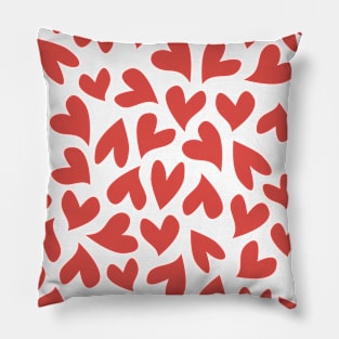 Seamless red hearts pattern Pillow