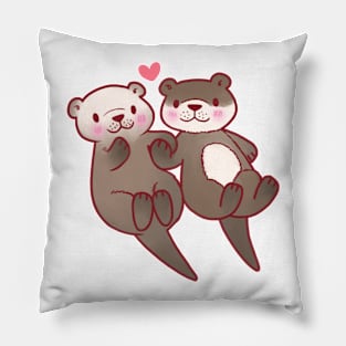 Kawaii Otters Pillow