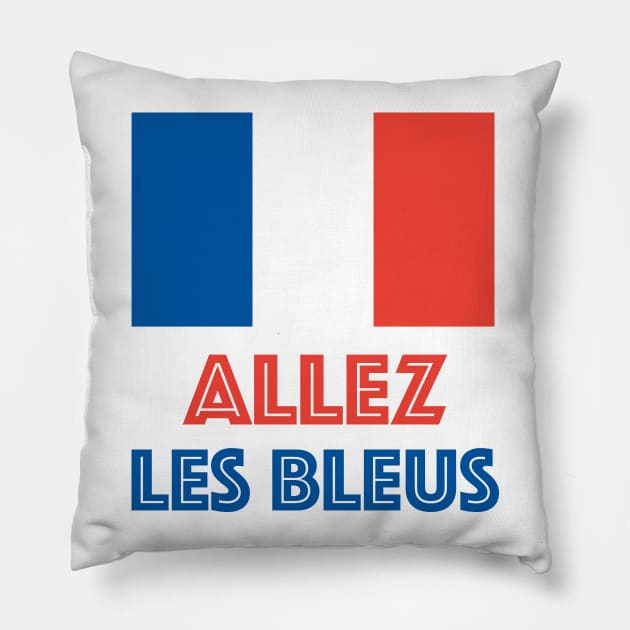 Allez Les Bleus French Sports Fan Pillow by AntiqueImages