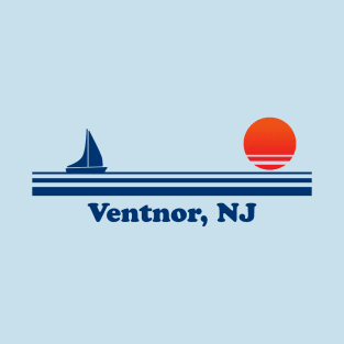 Ventnor, NJ - Sailboat Sunrise T-Shirt