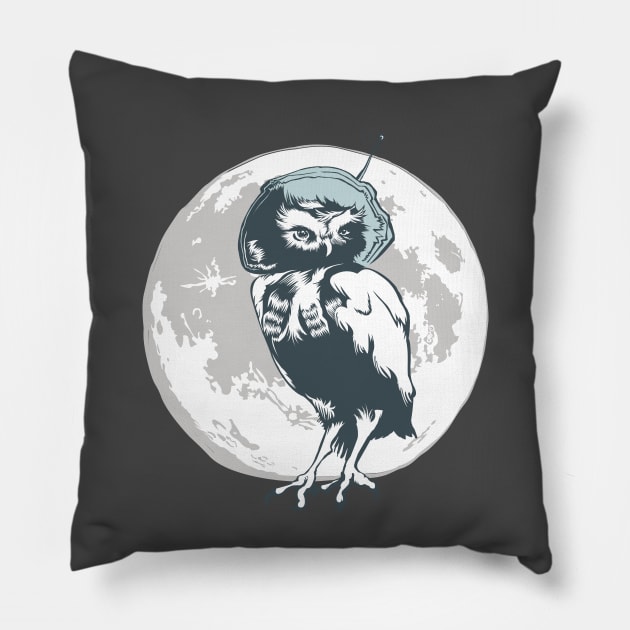 Nocturnal Cosmonaut Pillow by emeeverson