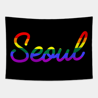 Seoul Pride Parade LGBT Rainbow Flag Tapestry