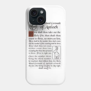 Holy Hand Grenade Script Phone Case