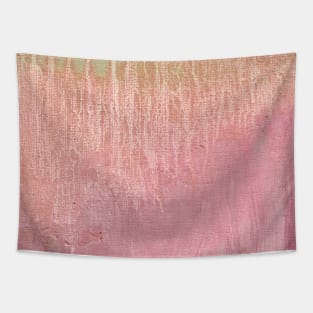 Green Pink Abstract Art Tapestry