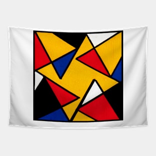 Mondrian Inspired Geometric Abstract Acrylic Painting XIII Tapestry