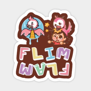 Flim Flam Flamingo Funny Magnet